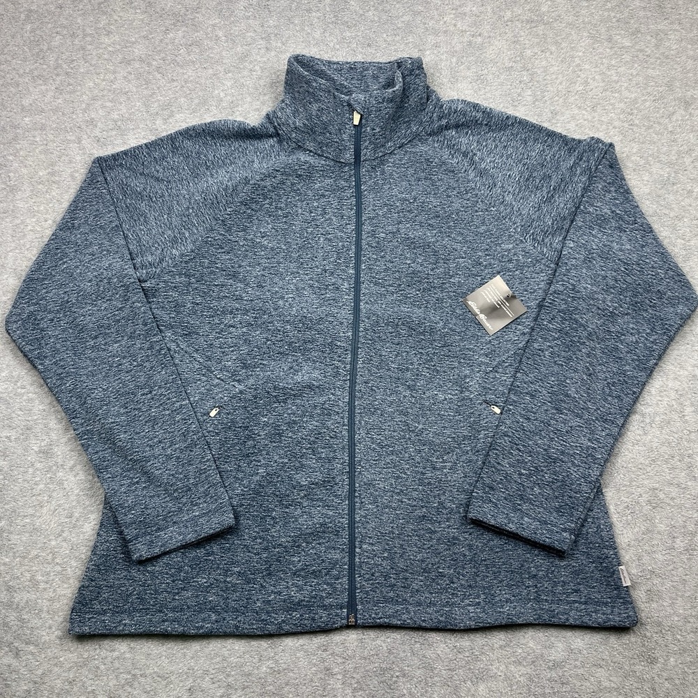 NWT Eddie Bauer Women's XL Fast Fleece Full Zip Jacket Peacock Anti-Pilling